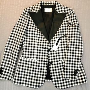 New Black/White Check Blazer